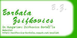 borbala zsifkovics business card